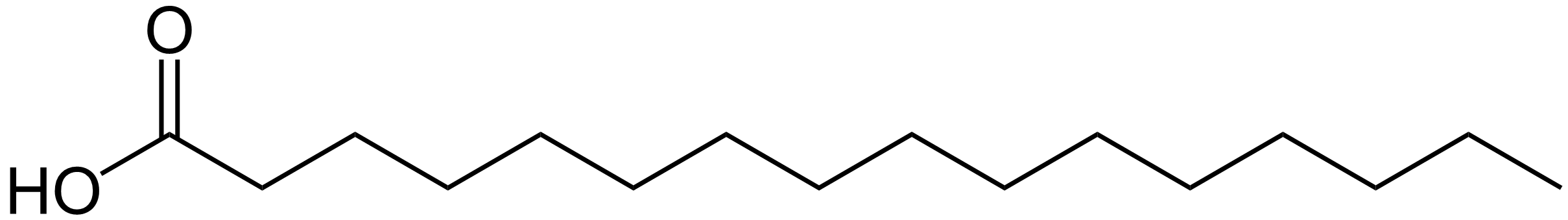 Chemische Struktur der Palmitinsäure