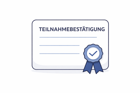 Grafik einer Teilnahmebestätigung