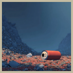 Gebrauchte Getr&auml;nkedose auf dem Boden