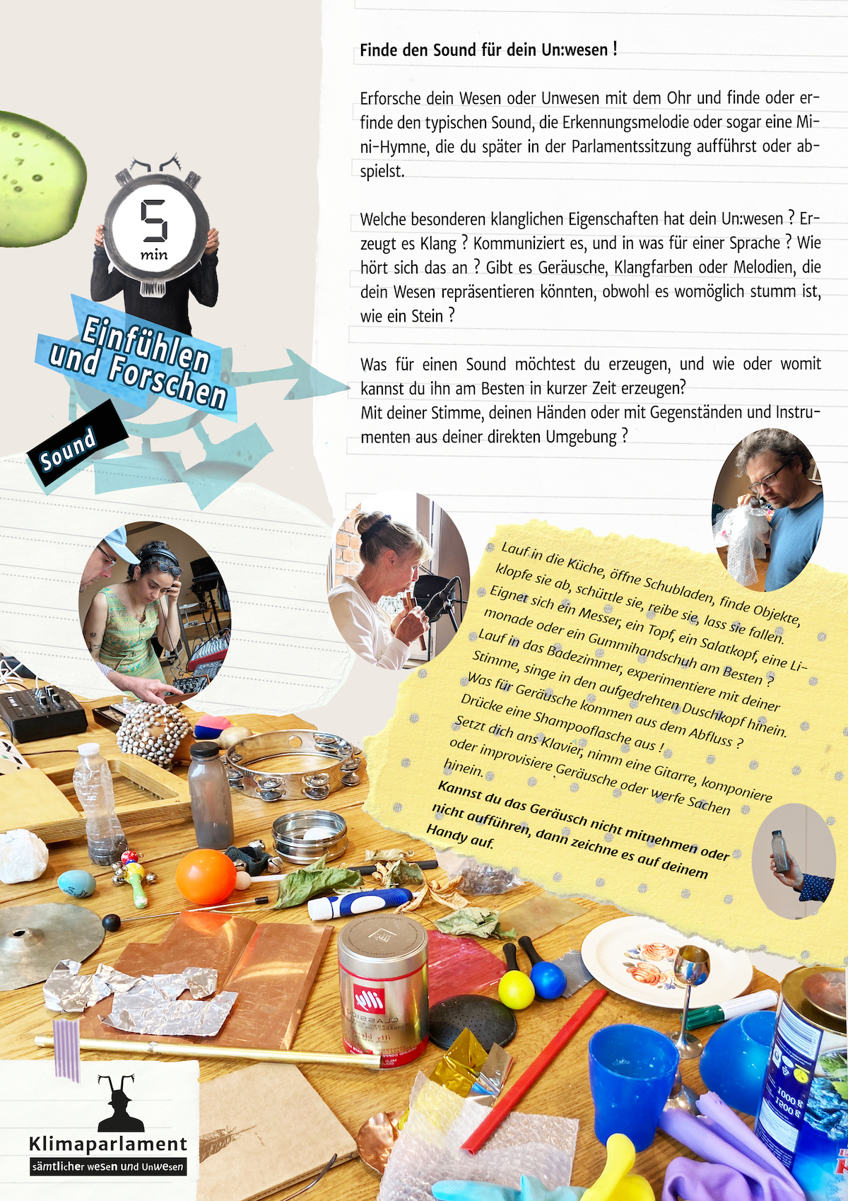 Ein Poster mit Tipps zum Finden deines Sounds