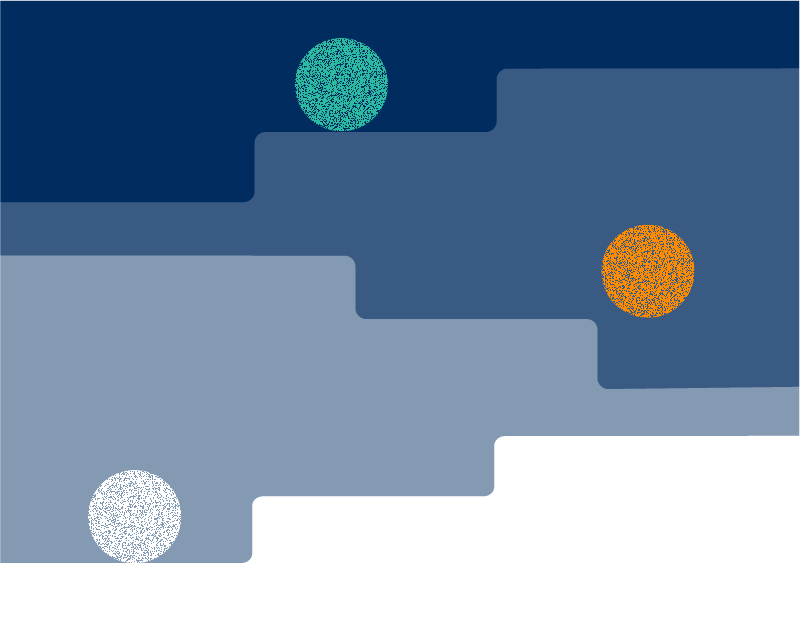 Die Kapitelgrafik zeigt eine abstrakte Darstellung eines Prozesses als Kombination von gestapelten Treppen und Kugeln.