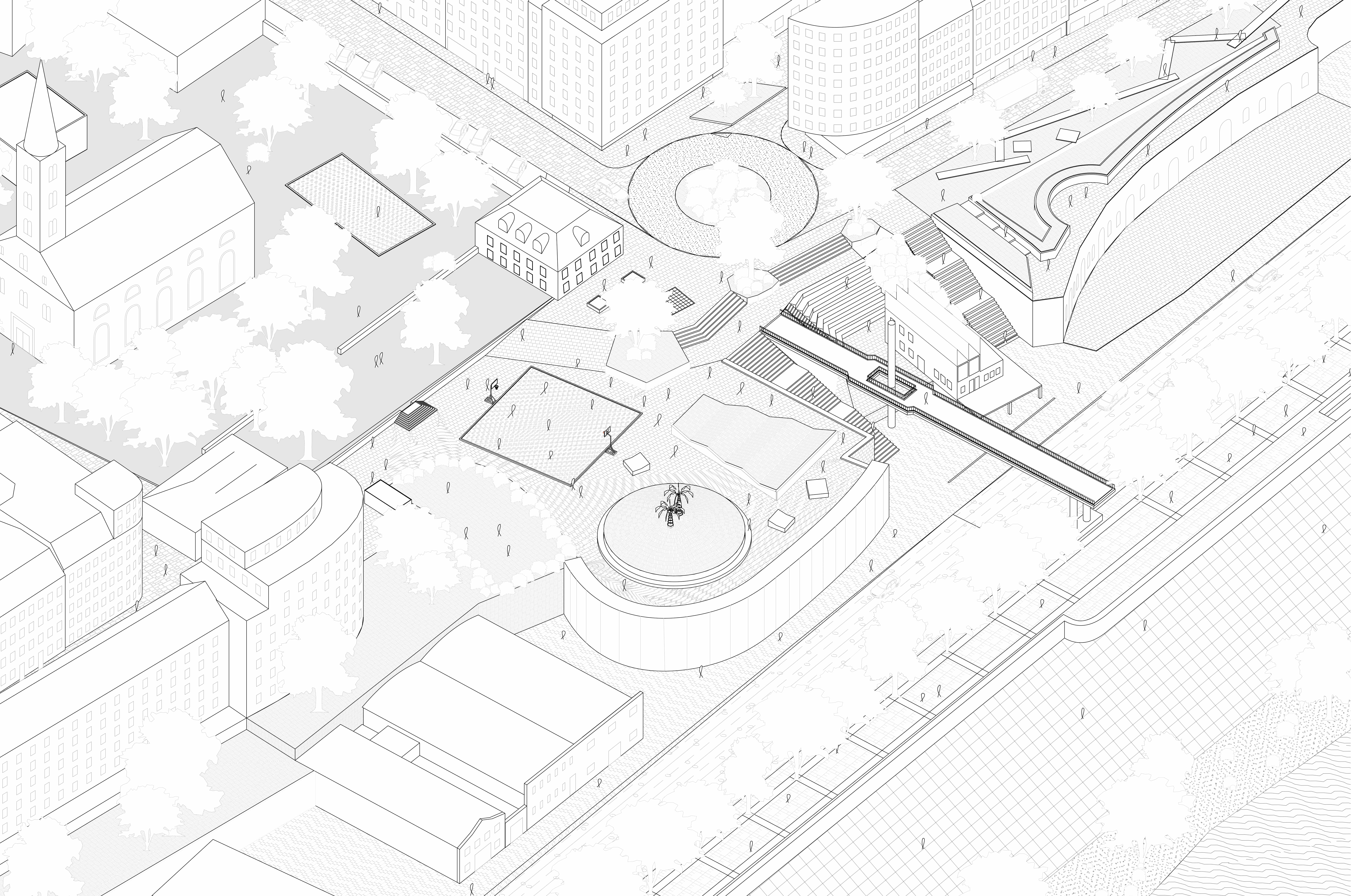 Axonometrie ParkFiction