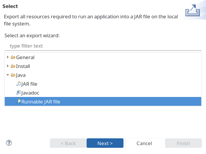 Export Dialog
