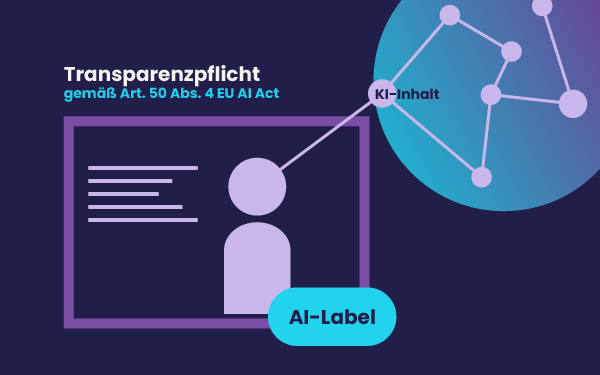 Das Kursbild zum Lernangebot: KI-Inhalte kennzeichnen: Wann gilt die Transparenzpflicht für Betreiber?