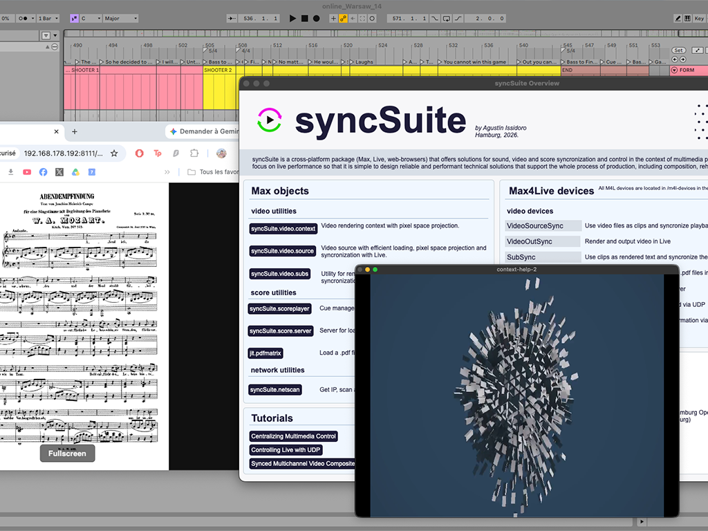 Das Kursbild zum Lernangebot: SyncSuite - building reliable technical setups for multimedia performance