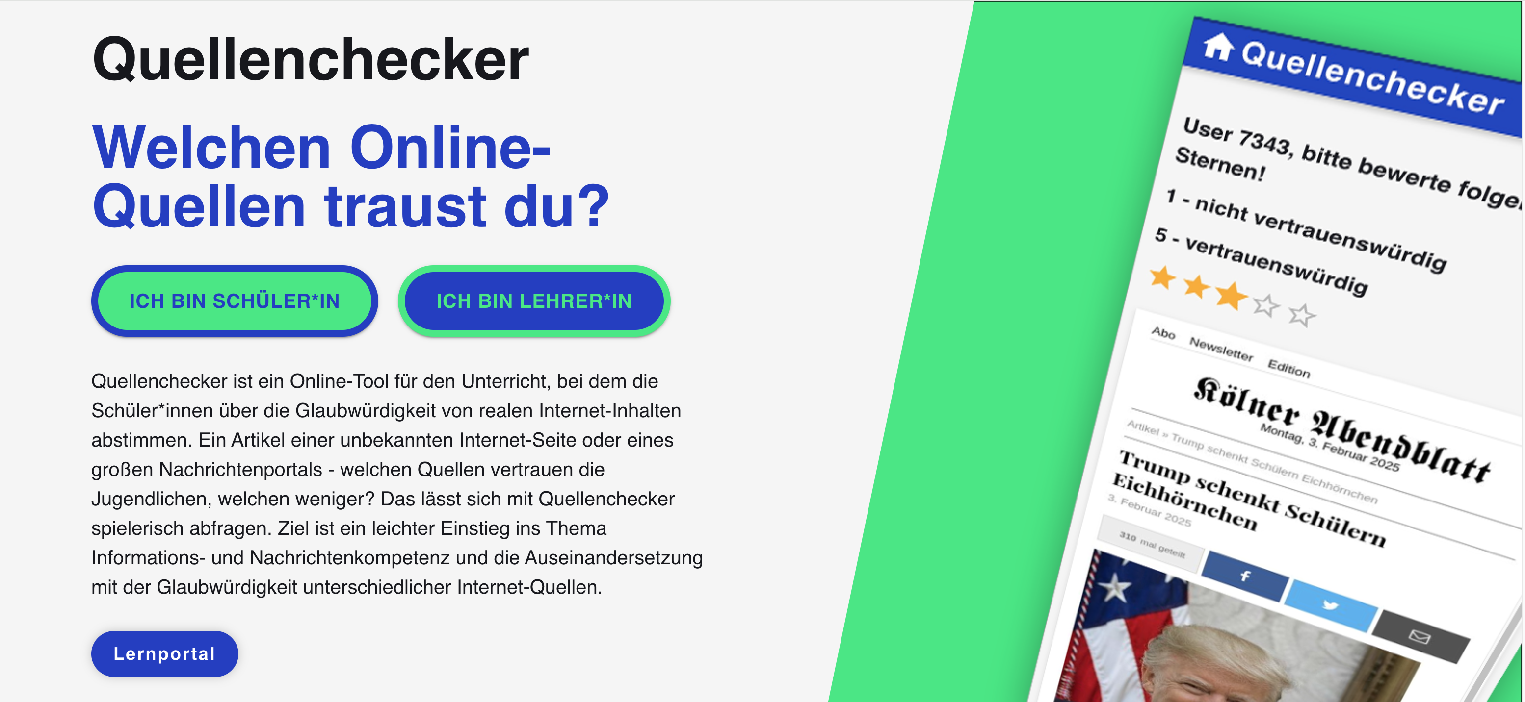 Quellenchecker: Welchen Online-Quellen traust du?