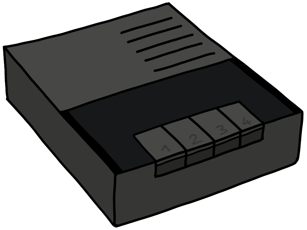 Illustration eines Kassettenrekorders
