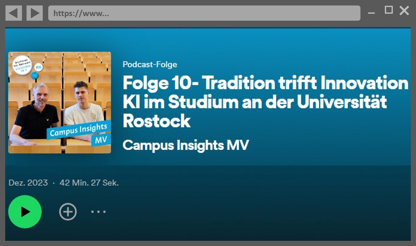 Screenshot eines Podcasts